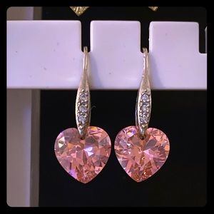 Swarovski crystal heart earrings!